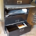 Black Shop Grade 5 Drawer Lateral Tab File Cabinet w/ Shelf SND